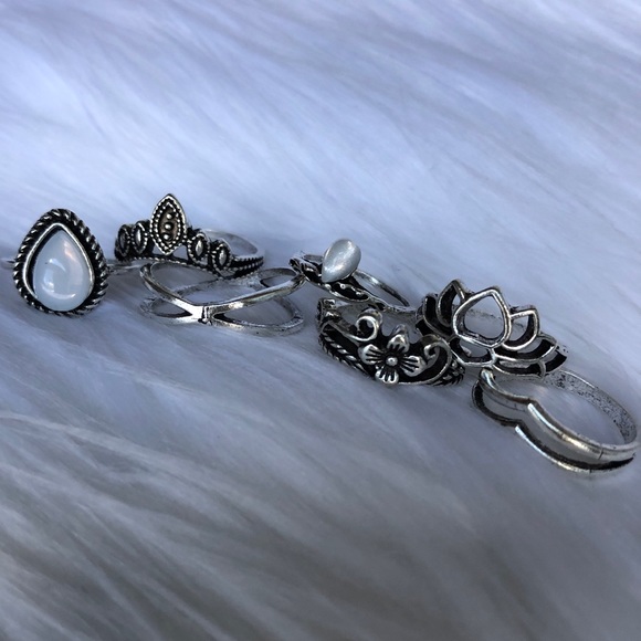 Midi Ring 7pc Set - Picture 6 of 7